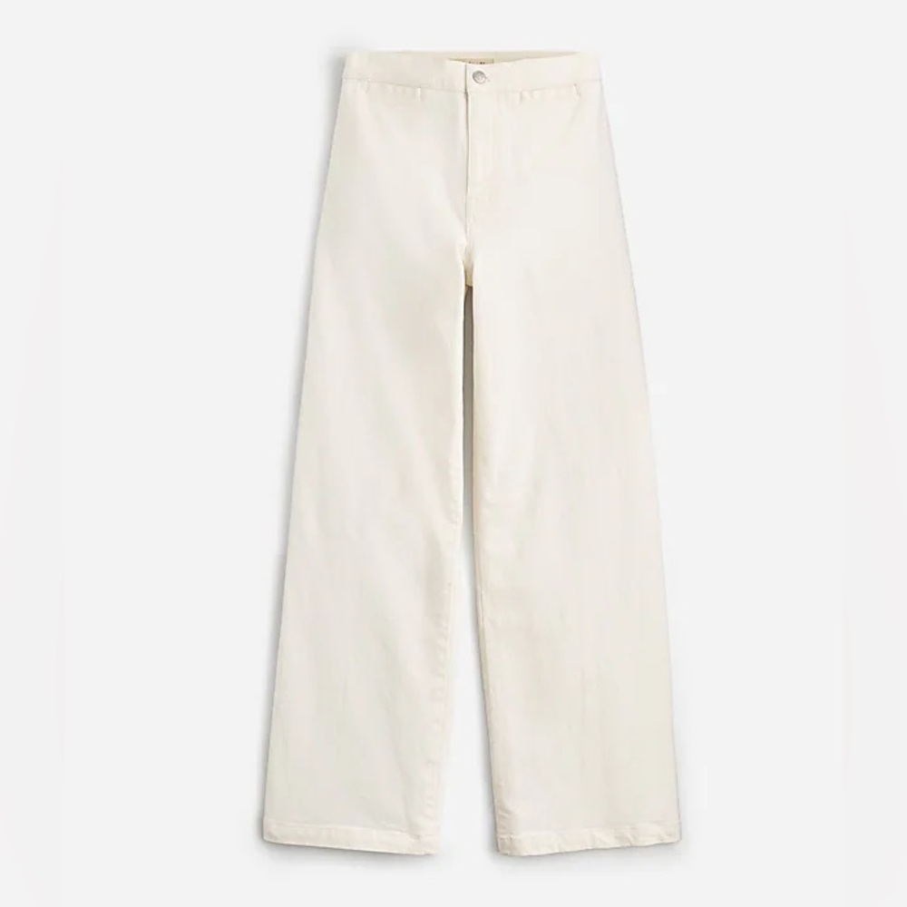 Madewell Cream Wide-Leg Jeans - Picture 6 of 13